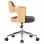 VidaXL Chaise de Bureau Pivotante Bois/Cuir Synthétique Noir