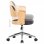 VidaXL Chaise de Bureau Pivotante Bois/Cuir Synthétique Noir
