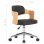 VidaXL Chaise de Bureau Pivotante Bois/Cuir Synthétique Noir