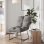 VidaXL chaise longue avec structure en métal velours gris