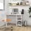 VidaXL Bureau d'ordinateur MDF 105x55x72 cm Blanc
