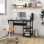 VidaXL Escritorio para Ordenador de MDF y Metal 105x55x72cm Negro