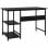VidaXL Escritorio para Ordenador de MDF y Metal 105x55x72cm Negro