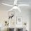 VidaXL Ventilador de Techo con Luz y Mando 75 W Blanco