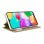 Coole glatte goldene Flip-Cover-Hülle für Samsung Galaxy A41 A415