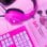 Krom Khali Licença Oficial Barbie Headset Gaming Rosa