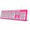 Krom 3 IN 1 GAMING COMBO tastiera Mouse incluso USB QWERTY Rosa, Bianco