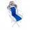 Silla Gamer DRW Sticker Blanco-Azul
