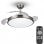 Philips Lighting Atlas Ventilador de Techo con Luz LED y Mando 106cm Níquel