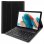 Coole schwarze PU-Lederhülle mit Bluetooth-Tastatur für Samsung Galaxy Tab A8 X200/X205 10,5 Zoll