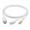 OcioDual Cable Adaptador 4K de USB Tipo C a HDTV con Alimentación Blanco para PC Portátiles TV Blanco