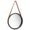 Vidaxl Espejo De Pared Con Correa Negro 50 Cm