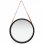 Vidaxl Espejo De Pared Con Correa Negro 50 Cm