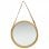 Vidaxl Espejo De Pared Con Correa Dorado 50 Cm
