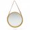 Vidaxl Espejo De Pared Con Correa Dorado 50 Cm