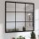 Vidaxl Espejo De Pared Metal Negro 60x60 Cm
