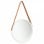 Vidaxl Espejo De Pared Con Correa Blanco 40 Cm