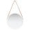 Vidaxl Espejo De Pared Con Correa Blanco 40 Cm