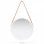 Vidaxl Espejo De Pared Con Correa Blanco 40 Cm