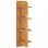 Vidaxl Espejo De Pared Con Estantes Madera De Teca Maciza 30x30x120 Cm