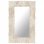Vidaxl Espejo De Madera Maciza De Mango Blanco 80x50 Cm