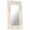 Vidaxl Espejo De Madera Maciza De Mango Blanco 80x50 Cm