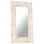 Vidaxl Espejo De Madera Maciza De Mango Blanco 80x50 Cm