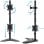 TooQ Soporte Vertical Inclinable Giratorio para 2 Monitores 17"-32" VESA 100x100 Máx. 9Kg