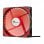 Ventola Inter-Tech L-12025 LED da 120 mm Rossa