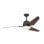 CasaFan Eco Aviatos 132 BG-NB Deckenventilator mit Gleichstrommotor, Licht und Steuerung, 24 W, Walnuss/Basaltgrau