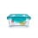 Recipiente Ibili Perfect Tritan 0.8L Quadrado Tampa Hermética Turquesa