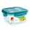 Recipiente Ibili Perfect Tritan 0.8L Quadrado Tampa Hermética Turquesa