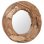 Vidaxl Espejo Decorativo De Teca 60 Cm Redondo