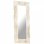 Vidaxl Espejo De Madera Maciza De Mango Blanco 110x50 Cm