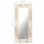Vidaxl Espejo De Madera Maciza De Mango Blanco 110x50 Cm