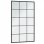 Vidaxl Espejo De Pared Metal Negro 100x60 Cm