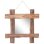 Vidaxl Espejo De Troncos De Madera Maciza Reciclada Natural 50x50 Cm