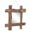 Vidaxl Espejo De Troncos De Madera Maciza Reciclada Natural 50x50 Cm