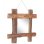 Vidaxl Espejo De Troncos De Madera Maciza Reciclada Natural 50x50 Cm