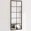 Vidaxl Espejo De Pared Metal Negro 100x40 Cm
