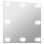 Vidaxl Espejo De Pared Con Luces Led Cuadrado De Vidrio Plata Plata-60x60