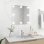Vidaxl Espejo De Pared Con Luces Led Cuadrado De Vidrio Plata Plata-60x60