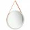 Vidaxl Espejo De Pared Con Correa Plateado 60 Cm