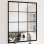 Vidaxl Espejo De Pared Metal Negro 80x60 Cm
