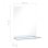 Vidaxl Espejo De Pared Con Estante De Vidrio Templado 50x70 Cm