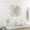 Vidaxl Espejo De Pared Sin Marco Con Luces Led Rectangular De Vidrio Plata Plata-70x50