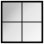 Vidaxl Espejo De Pared Metal Negro 40x40 Cm