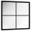 Vidaxl Espejo De Pared Metal Negro 40x40 Cm