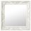 Vidaxl Espejo De Pared Estilo Barroco Blanco 50x50 Cm