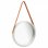 Vidaxl Espejo De Pared Con Correa Plateado 40 Cm